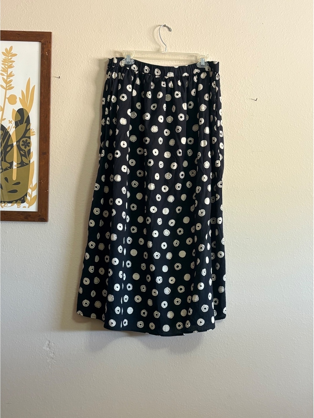 100% Organic Cotton Black Polka Dot Skirt Gudrun Sjödén